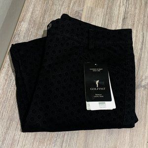 GOLFINO Women's Velvet Jacquard Stretch Golf Pants US Size 8 Slacks NEW with Tag